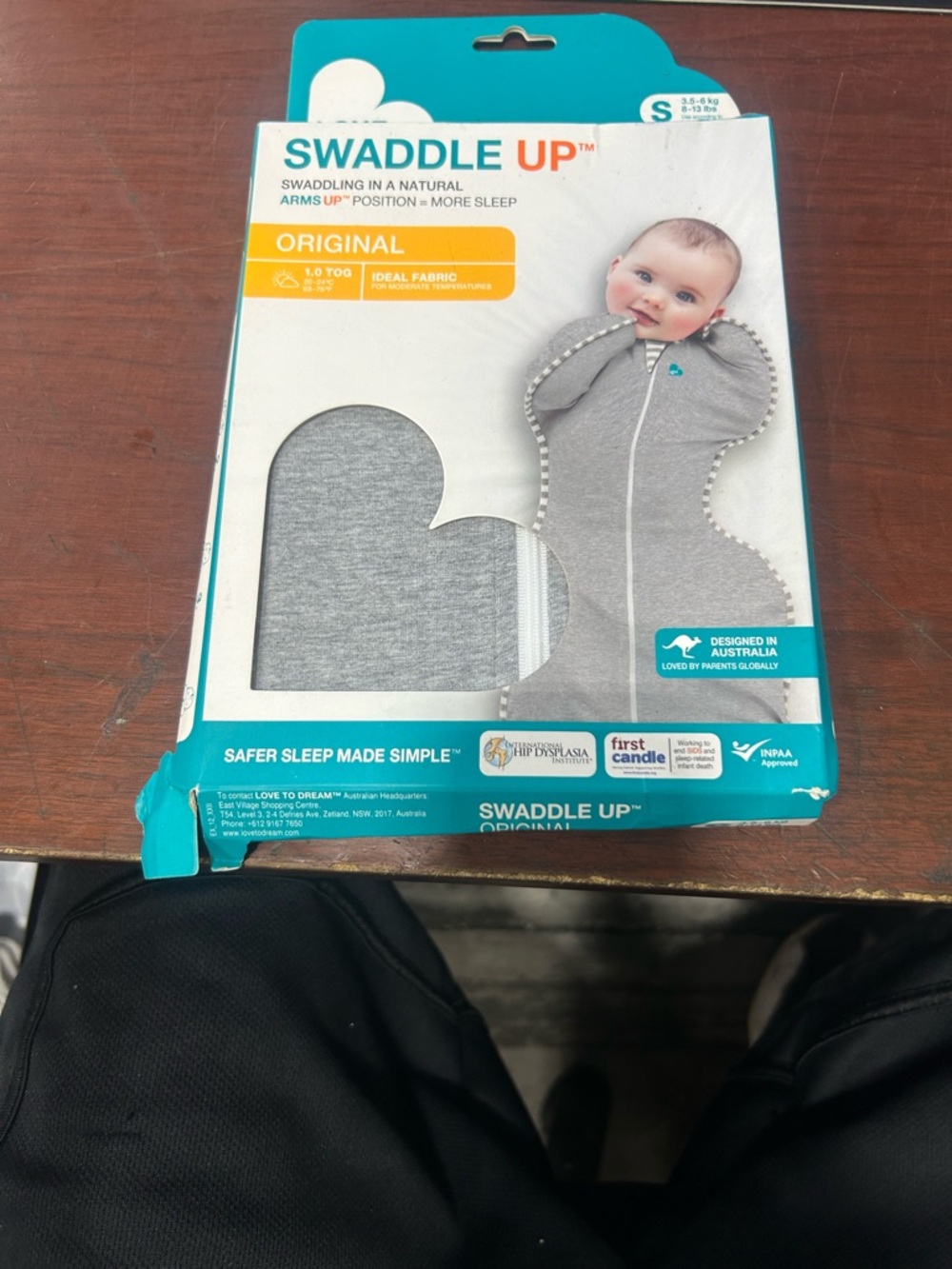 Swaddle Up Original Grey Baby Swaddle - Size S